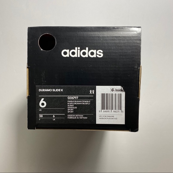 Adidas Girls Durango Slides Sandals Pink Kids 5 6 - Picture 6 of 9